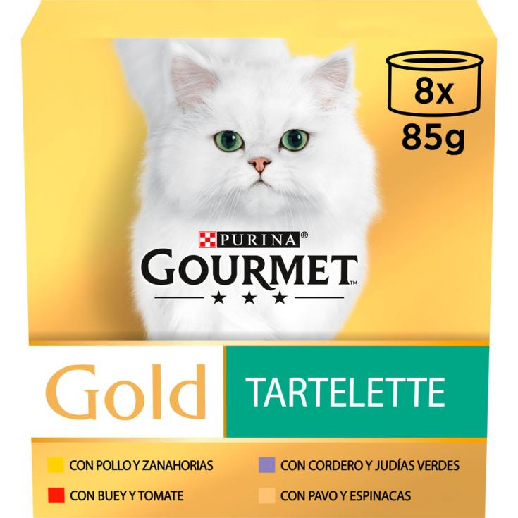 COMIDA HUMEDA PARA GATOS SURTIDO 8*85GR GOURMET