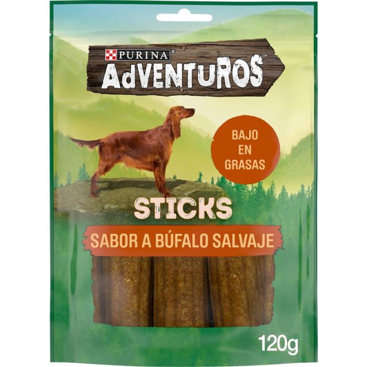 SNACK PERRO ADVENTUROS BUFALO, 120GR