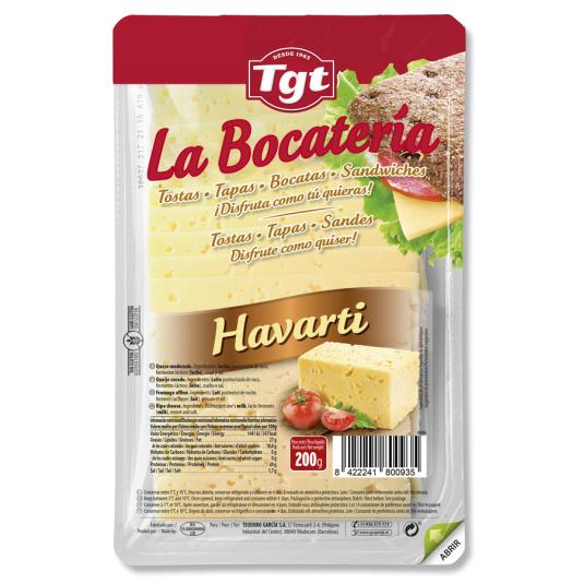 QUESO LONCHAS HAVARTI, 200G TGT