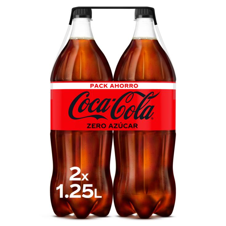 REFRESCO DE COLA ZERO, 2X1,25L COCA COLA