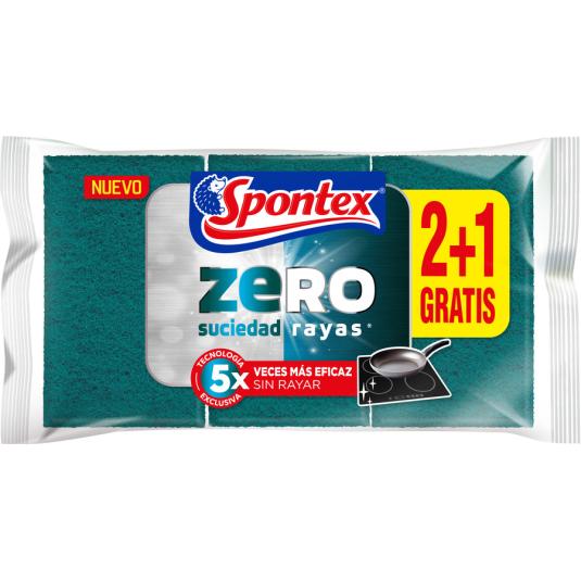 ESTROPAJO ZERO SUCIEDAD, 3UD SPONTEX