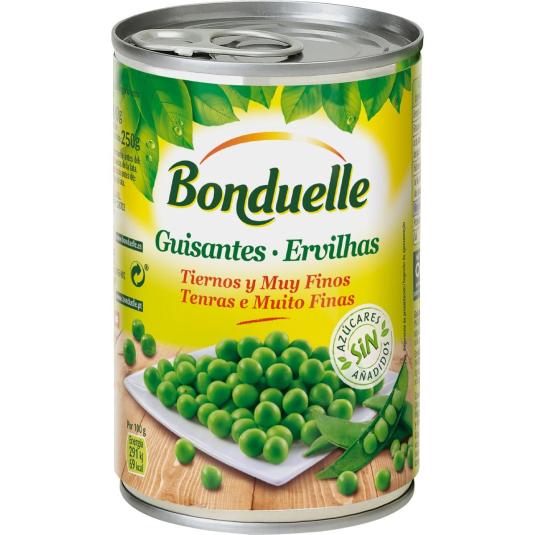 GUISANTES AL NATURAL, 250GR BONDUELLE