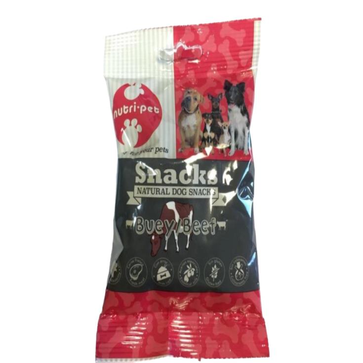 COMIDA PERROS SNACKS BUEY, 100GR NUTRI PET