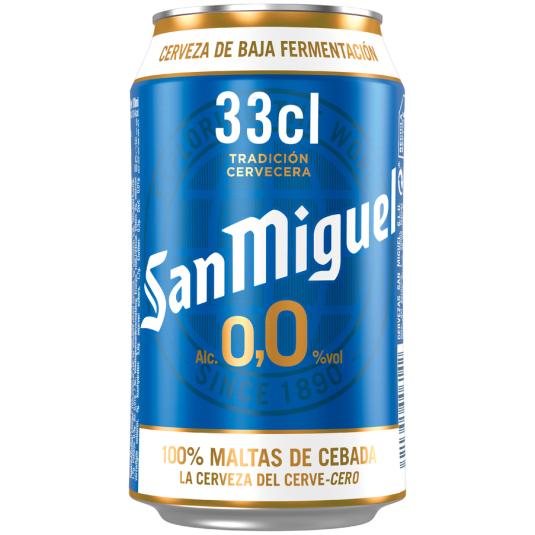 CERVEZA 0,0 SIN ALCOHOL, 330ML SAN MIGUEL