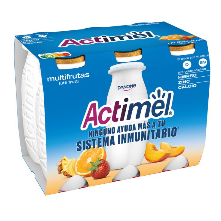 YOGUR ACTIMEL MULTIFRUTAS , 6X100ML ACTIMEL