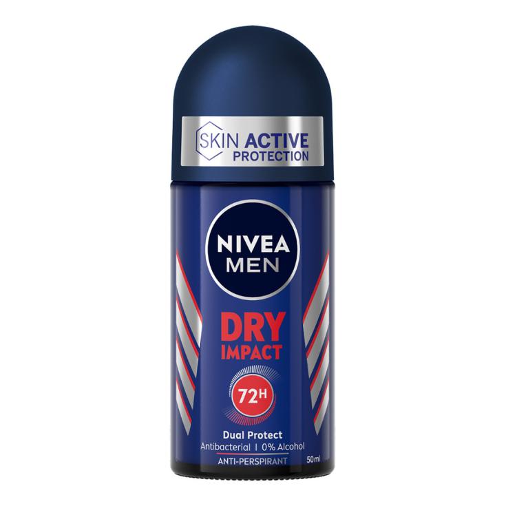 DESODORANTE ROLL ON MEN DRY IMPACT, 50ML NIVEA