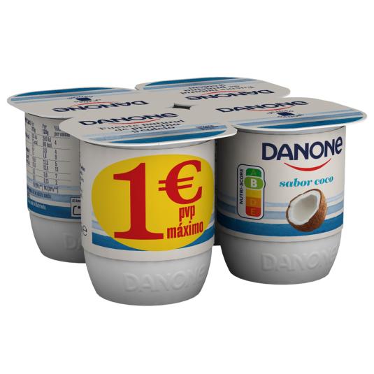 YOGUR SABOR COCO, 4X120GR DANONE