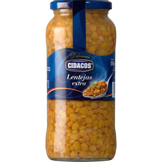 LENTEJAS COCIDAS FRASCO , 400G CIDACOS