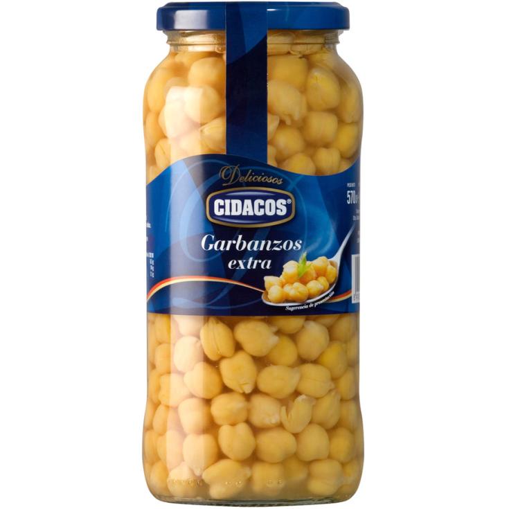 GARBANZOS COCIDOS , 400G CIDACOS