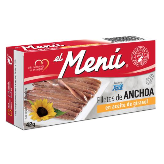 ANCHOAS EN ACEITE VEGETAL, 29G EL MENÚ