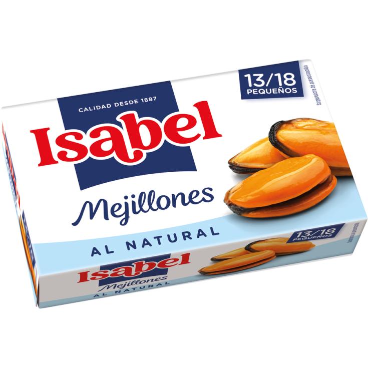 MEJILLONES AL NATURAL 13-18 PIEZAS, 69G ISABEL