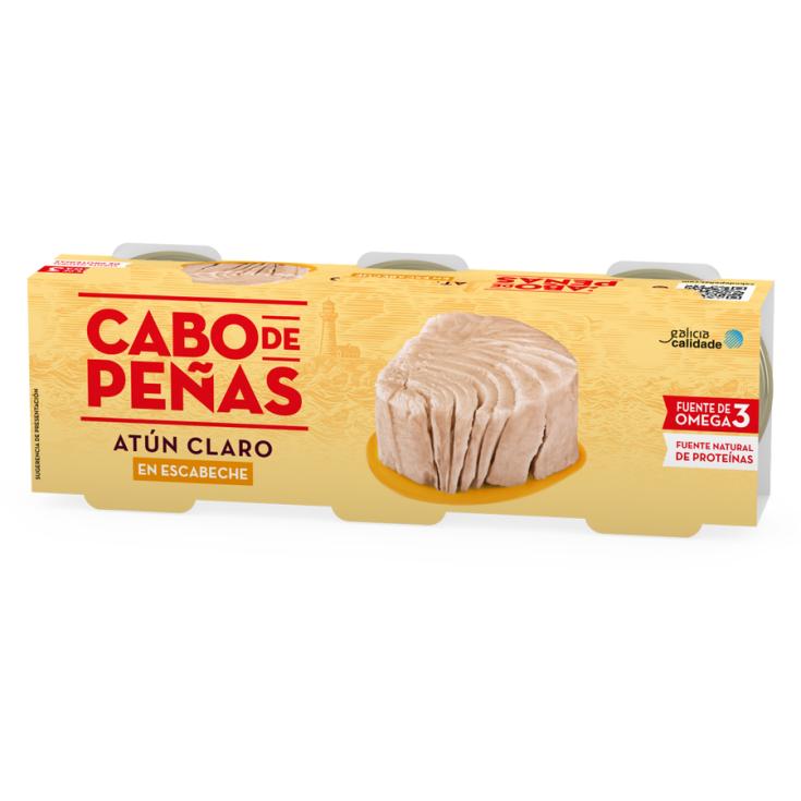 ATUN CLARO EN ESCABECHE, 3X52G CABO DE PEÑAS