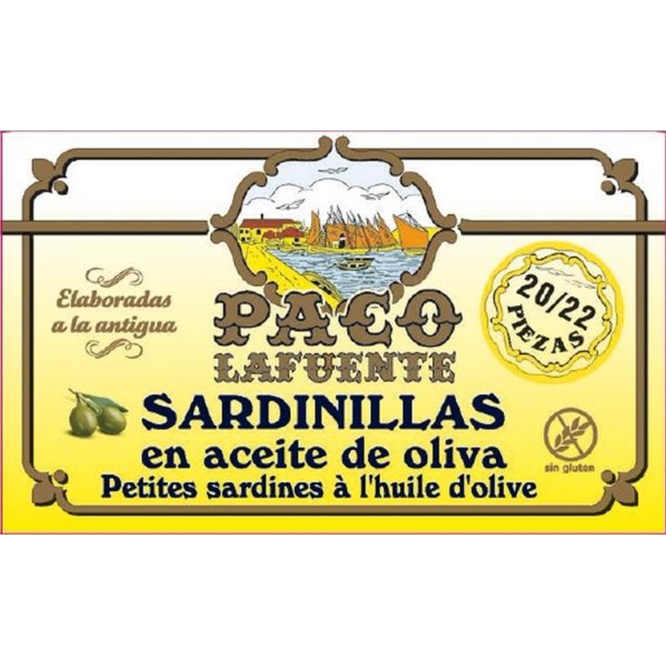 SARDINILLAS AC.OLIVA 20/22 PIEZAS, 85GR PACO