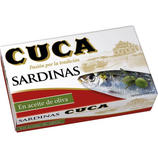 SARDINAS EN ACEITE OLIVA, 85GR CUCA