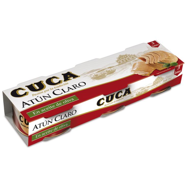 ATUN CLARO EN ACEITE DE OLIVA, 3X67GR CUCA