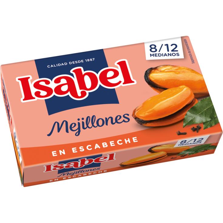 MEJILLONES ESCABECHE 8-12 PIEZAS, 69G ISABEL