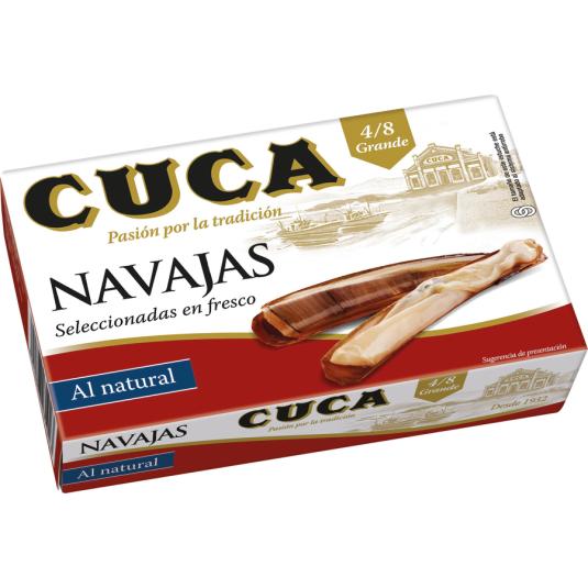 NAVAJAS AL NATURAL 4-8 PIEZAS, 65G CUCA