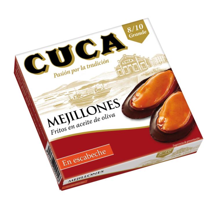 MEJILLONES EN ESCABECHE 8-10 PIEZAS, 69G CUCA