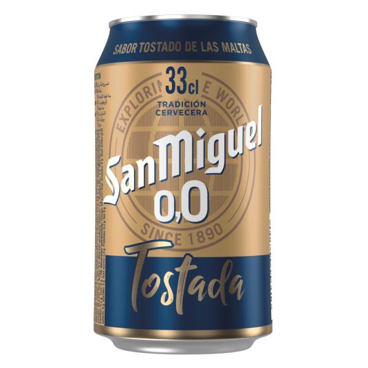 CERVEZA 0,0 TOSTADA, 330ML SAN MIGUEL