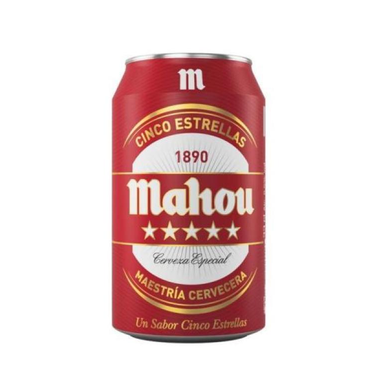 CERVEZA 5 ESTRELLAS, 330ML MAHOU