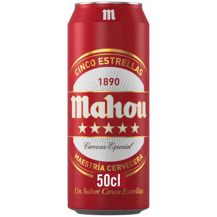 CERVEZA 5 ESTRELLAS, 500ML MAHOU