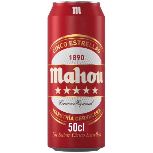 CERVEZA 5 ESTRELLAS, 500ML MAHOU