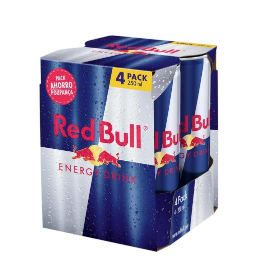 REGULAR, 4X250ML RED BULL