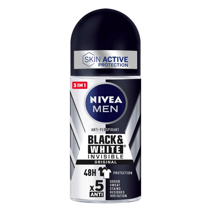 DESODORANTE ROLL ON INVISIBLE B&W MEN,50 NIVEA