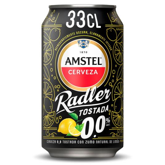 CERVEZA RADLER 0,0% TOSTADA, 330ML AMSTEL