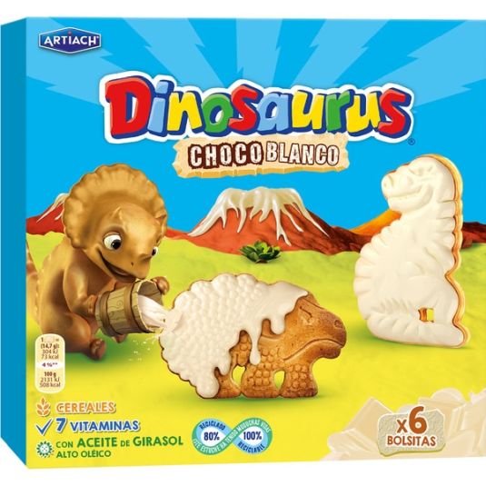 GALLETAS DINOSAURUS CHOCO BLANCO, 352G ARTIACH