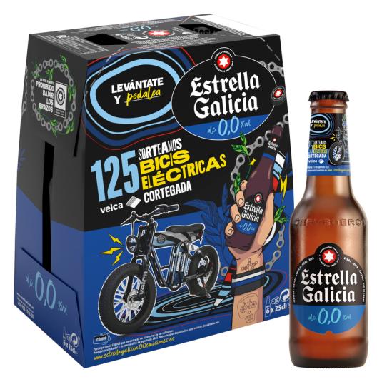 CERVEZA SIN ALCOHOL, 250ML ESTRELLA DE GALICIA