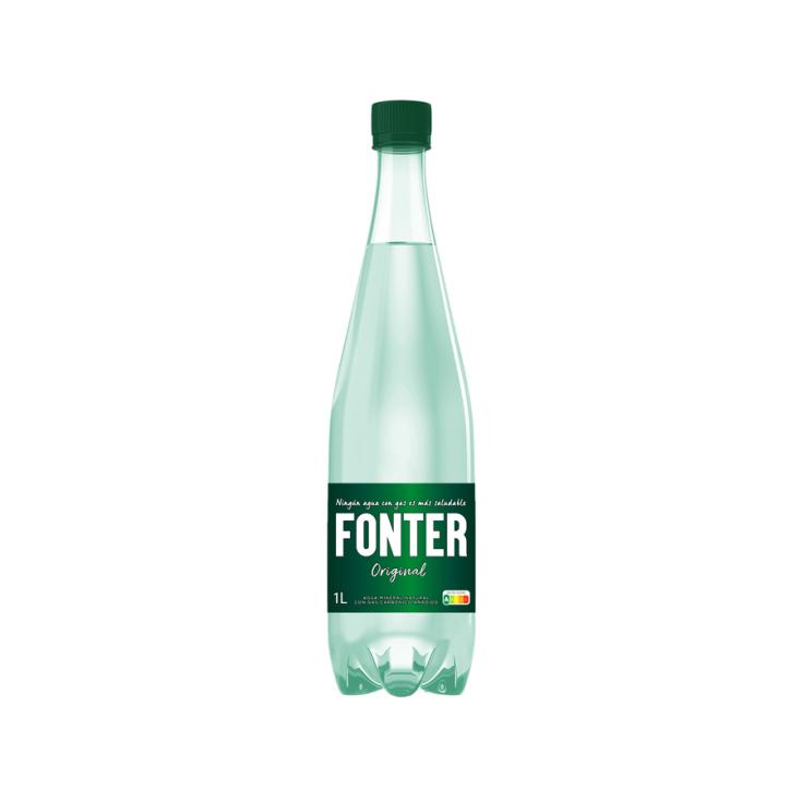 AGUA MINERAL CON GAS, 1L FONTER