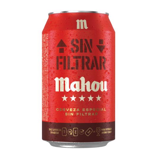 CERVEZA SIN FILTRAR, 330ML MAHOU