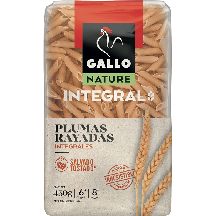 MACARRON INTEGRAL, 450GR GALLO