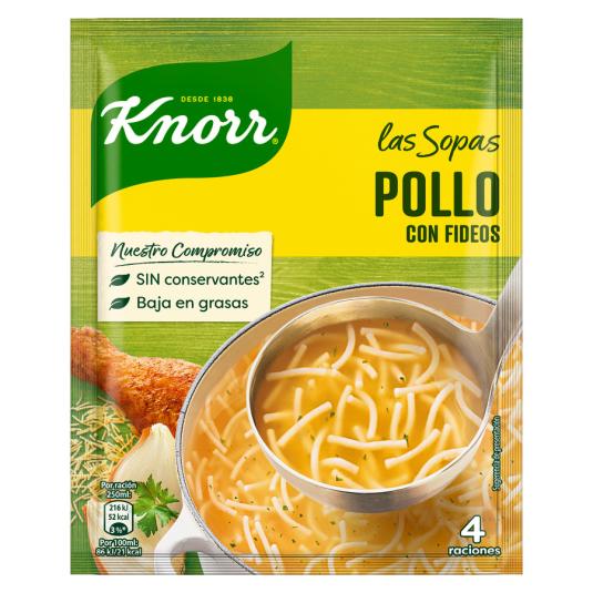 SOPA POLLO CON FIDEOS, 61GR KNORR