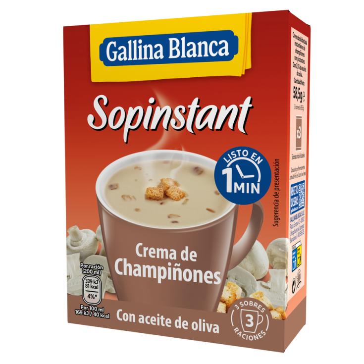 CREMA DE CHAMPIÑONES SOPISTANT, 57GR GALLINA BLANCA