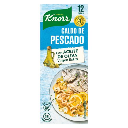 CALDO DE PESCADO EN PASTILLAS, 12UD KNORR