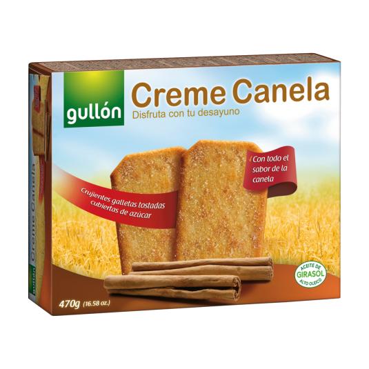 GALLETAS CREME CANELA, 470GR GULLON