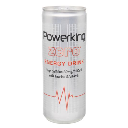 BEBIDA ENERGETICA ZERO, 250ML POWERKING