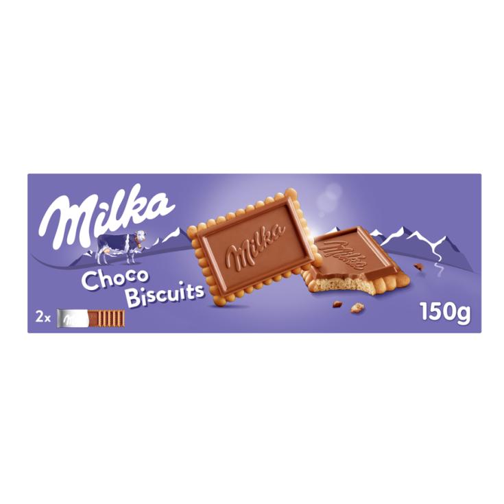 CHOCO BISCUITS, 150G MILKA