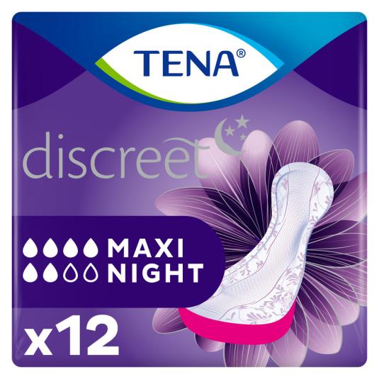 COMPRESA INCONTINENCIA MAXI NIGHT, 12 UD TENA