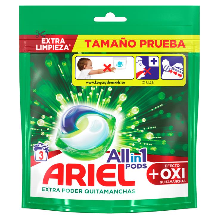 DETERGENTE EN CAPSULAS 3 EN 1 OXI, 3 UD ARIEL