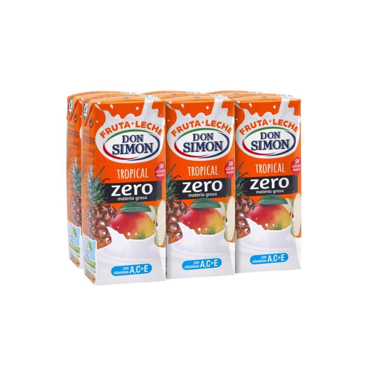 ZUMO TROPICAL CON LECHE S/AZUC, 6X200ML DON SIMON