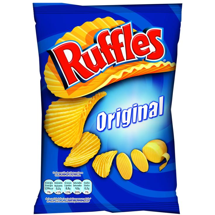 PATATAS FRITAS RUFFLES ONDULADAS, 160GR LAYS