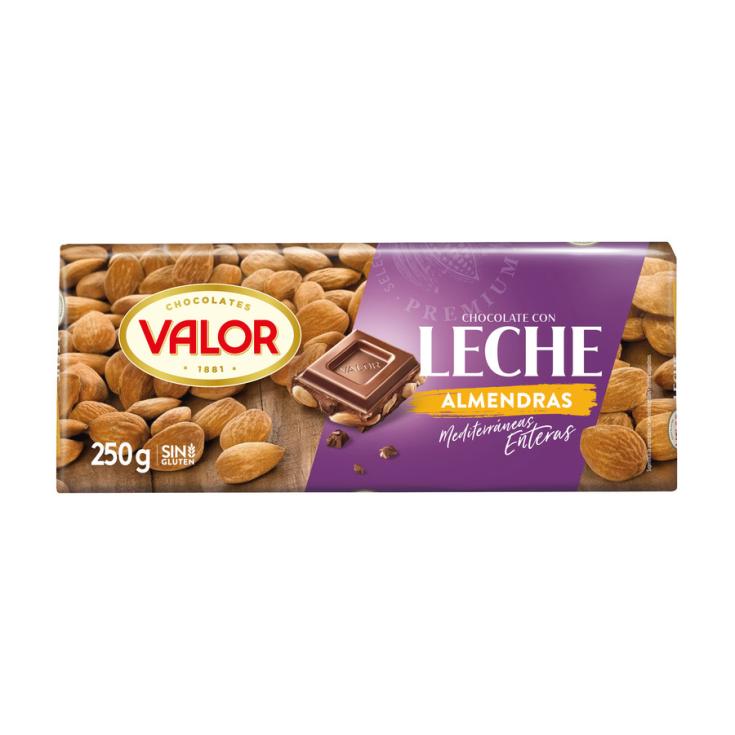 CHOCOLATE CON LECHE Y ALMENDRA, 250GR VALOR