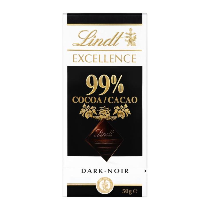 CHOCOLATE EXCELLENCE 99% CACAO, 50G LINDT