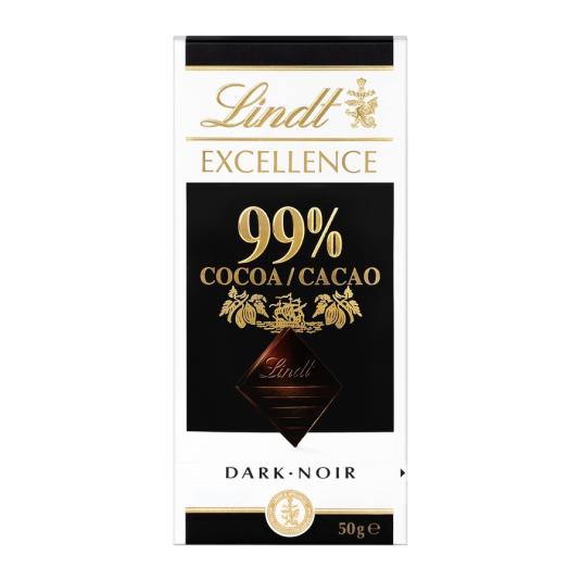 CHOCOLATE EXCELLENCE 99% CACAO, 50G LINDT