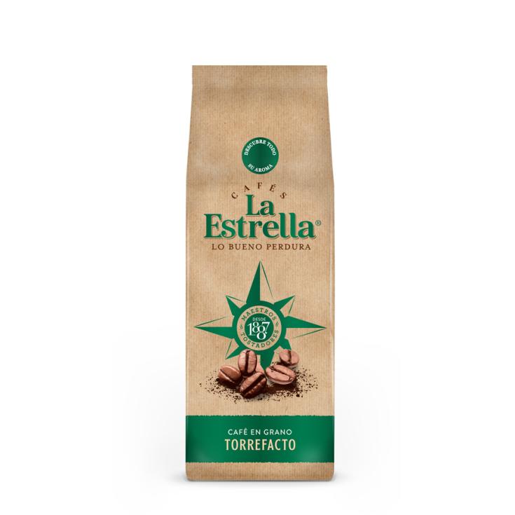 CAFE TORREFACTO EN GRANO, 500G LA ESTRELLA