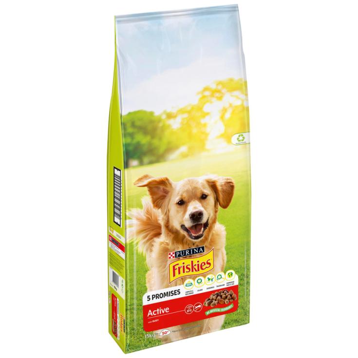 PIENSO COMPLETO PERRO BUEY ACTIVE, 15 KG FRISKIES