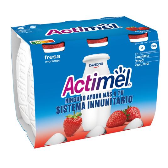 YOGUR ACTIMEL FRESA, 6X100ML ACTIMEL